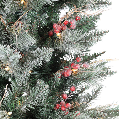 Vickerman 7' Frosted Berry Pine Christmas Tree with 250 Clear Lights & Reviews Wayfair