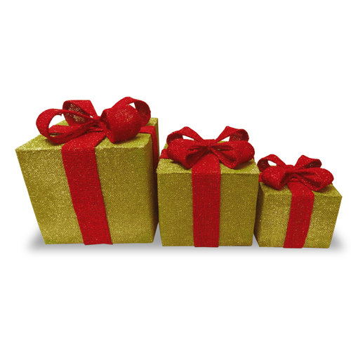 3 Piece Christmas Gift Box Decoration Set Wayfair