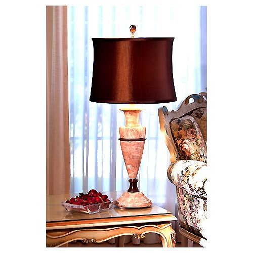 Amber 32 H Table Lamp with Drum Shade by Lex Lighting