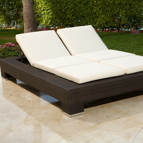 Source Outdoor King Double Chaise Lounge with Cushion