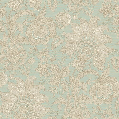 York Wallcoverings Aged Elegance II 27 x 27 Bali Floral Distressed