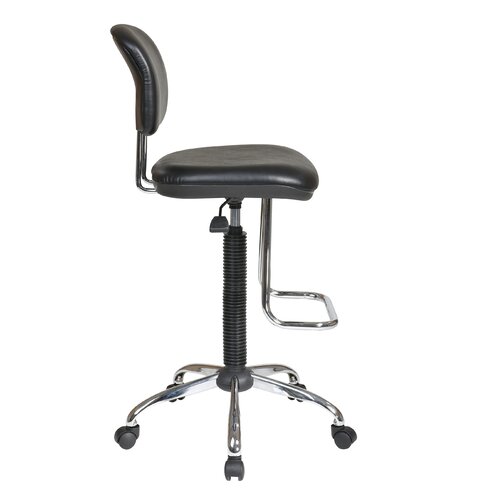 Office Star Products Height Adjustable Drafting Chair with Footrest