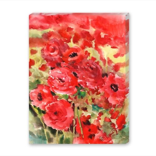 Buttercups Painting Print on Wrapped Canvas by Americanflat