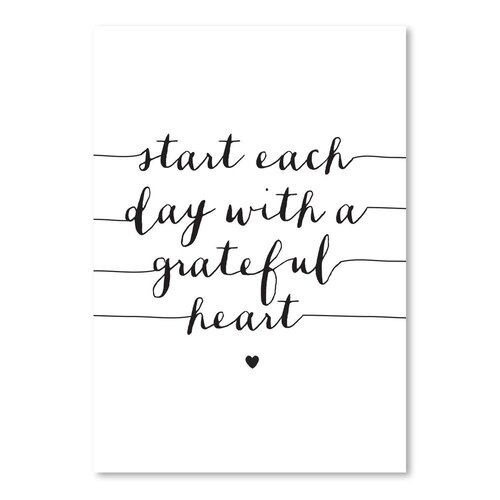 Americanflat Motivated Start Each Day With A Grateful Heart Textual