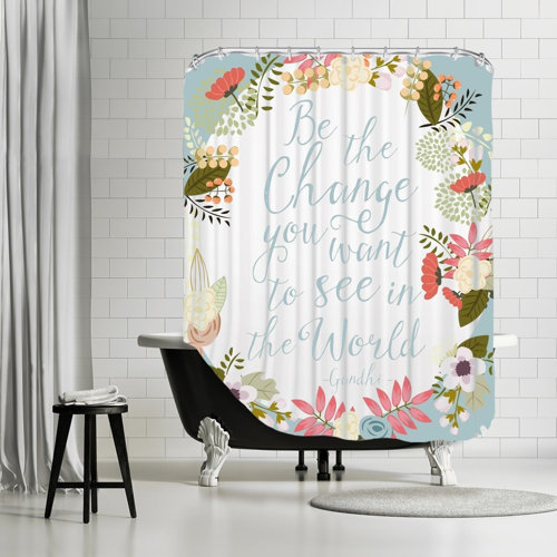 Americanflat "Be the Change" Shower Curtain & Reviews Wayfair