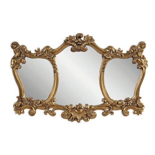 Ornate 3 Panel Shaped Mirror by Bassett Mirror