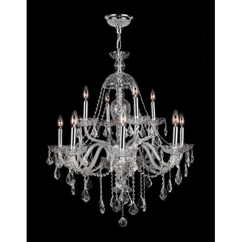 Worldwide Lighting Provence 12 Crystal Chandelier