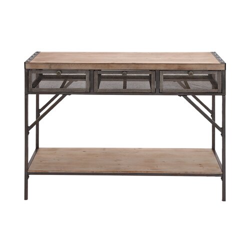 Woodland Imports Perfect Wood & Metal Console Table