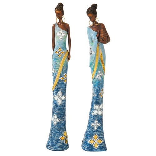 Woodland Imports 2 Piece African Lady Figurine Set & Reviews Wayfair