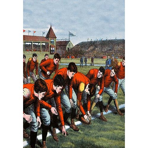 At the Scrimmage Line Painting Print by Buyenlarge