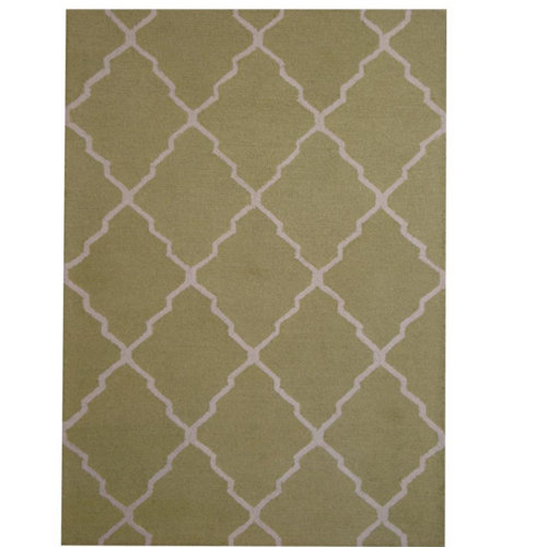 Inspirit Linen Machine Tufted Green Grass/Beige Area Rug