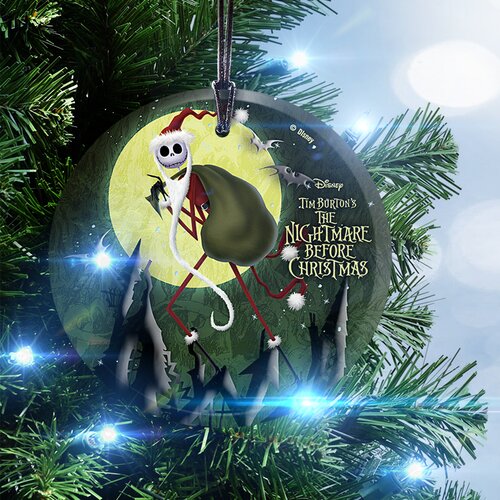 Nightmare Before Christmas Santa Jack Hanging Glass Ornament by Trend
