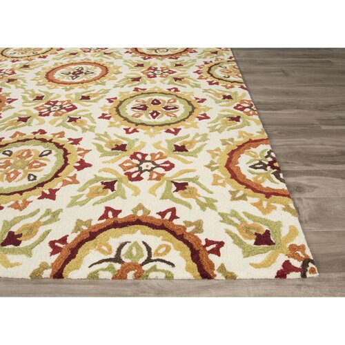 Blossom Hand Tufted Ivory/Orange Area Rug by JaipurLiving