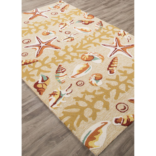 Coastal Lagoon Brown/Orange Indoor/Outdoor Area Rug by JaipurLiving