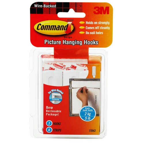 3M Command Wire Picture Hanging Hook (3 Count) & Reviews Wayfair