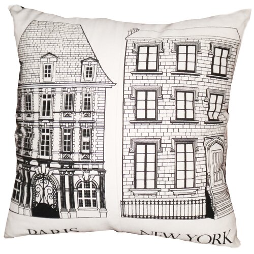 Big Cities and Building Throw Pillow by Divine Designs