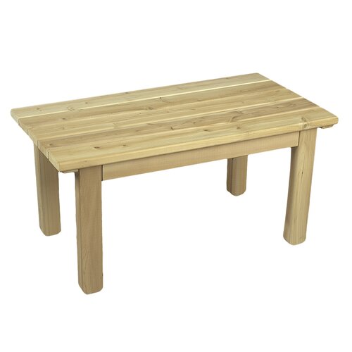 Rustic Cedar English Garden Coffee Table