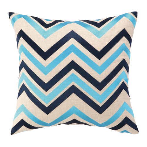 Peking Handicraft Courtney Cachet Chevron Embroidered Decorative Throw Pillow & Reviews Wayfair
