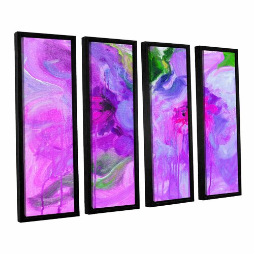 ArtWall Purple Pink Flowers by Svetlana Novikova 4 Piece Floater