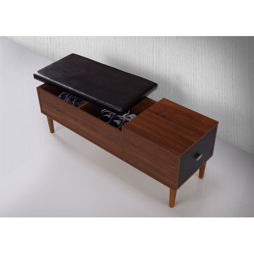 Wholesale Interiors Merrick Wood Storage Entryway Bench ...