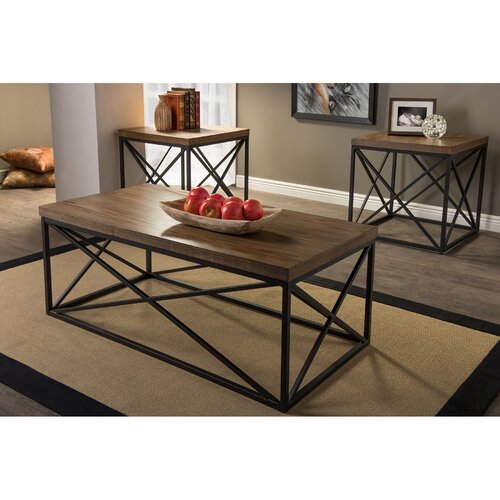 Wholesale Interiors Baxton Studio 3 Piece Coffee Table Set