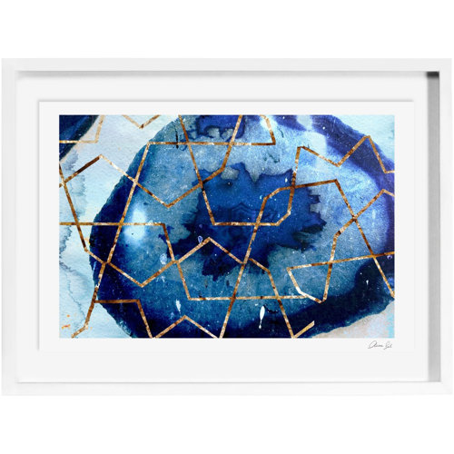 Oliver Gal Canyon Gallery Raw Earth Blue Framed Painting Print