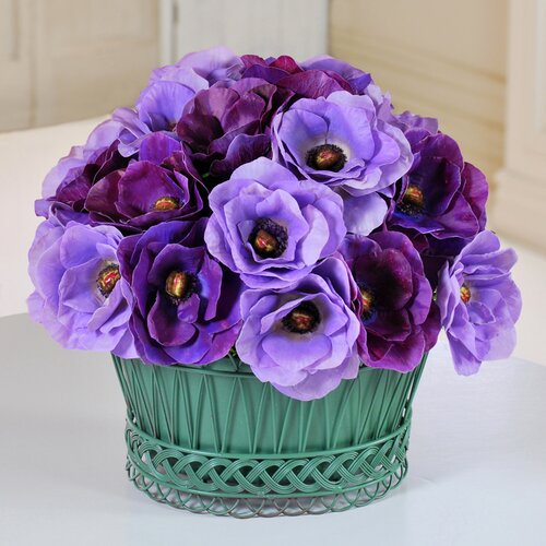 Poppy Anemone Basket | Wayfair