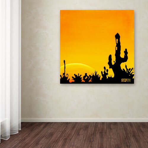 Trademark Fine Art Saguaro Sunset by Roderick Stevens Painting Print