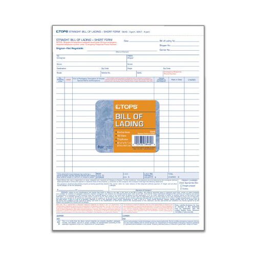 Part Carbonless Bill of Lading