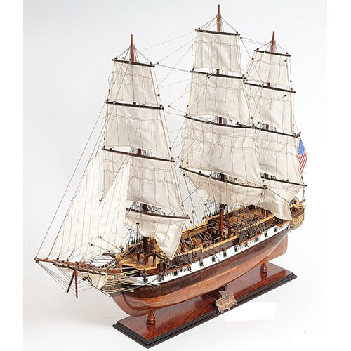 Large USS Constellation Model Ship by Old Modern Handicrafts