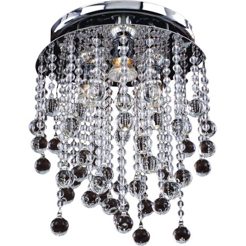 Crystal Rain 3 Light Close Up Flush Mount by Glow Lighting