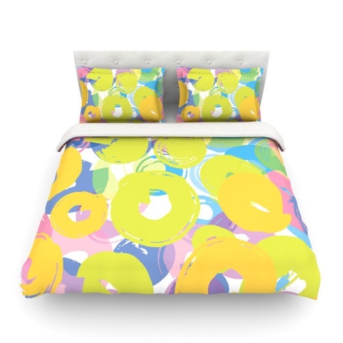 Circle Me by Emine Ortega Light Duvet Cover by KESS InHouse