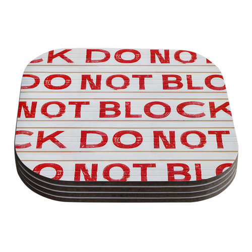 Do Not Block by Heidi Jennings Coaster by KESS InHouse