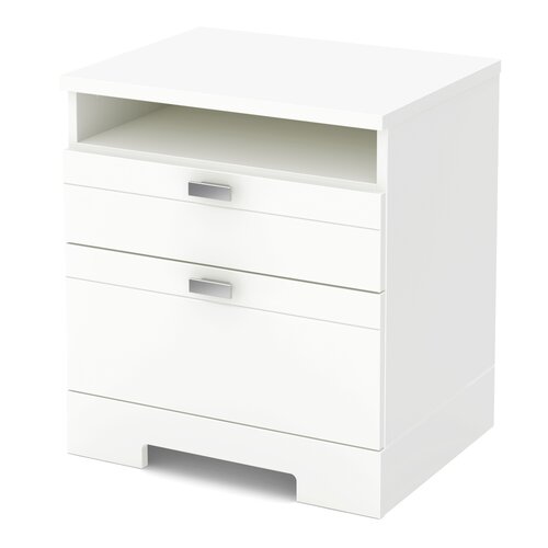 South Shore Reevo 2 Drawer Nightstand