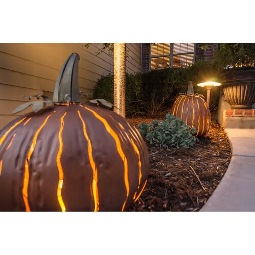 Desert Steel Squatty Pumpkin Luminary Decoration