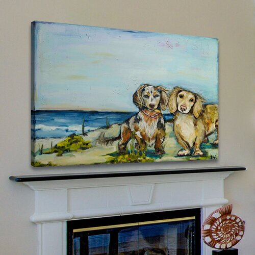 Beautiful Dachshunds by Tori Campisi Painting Print on Wrapped Canvas ...