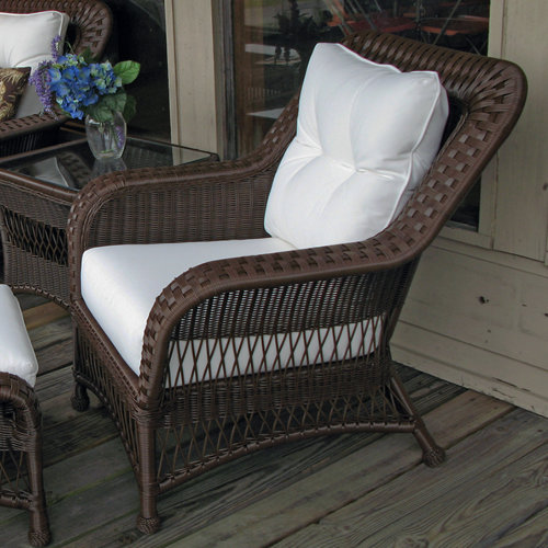 Princeton Outdoor Wicker Deep Seating Chair with Cushions Wayfair