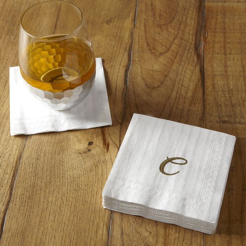 Birch Lane Monogrammed Cocktail Napkins