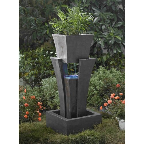 Jeco Inc. Polyresin and Fiberglass Tiered Raining Fountain