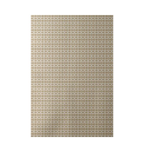 Geometric Taupe Indoor/Outdoor Area Rug by e by design