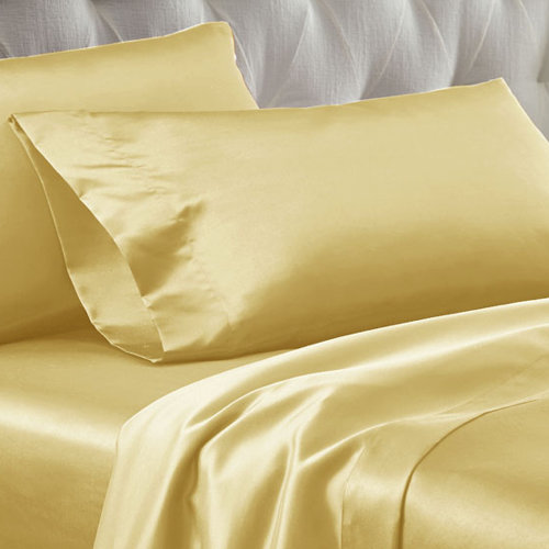 Amrapur 4 Piece Satin Sheet Set & Reviews Wayfair