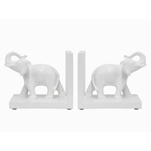 Three Hands Stunning Resin Elephant Bookend