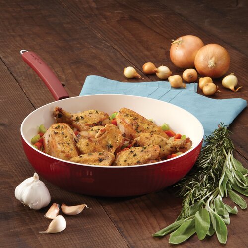 Savannah Non Stick 12.12 Open Deep Skillet by Paula Deen