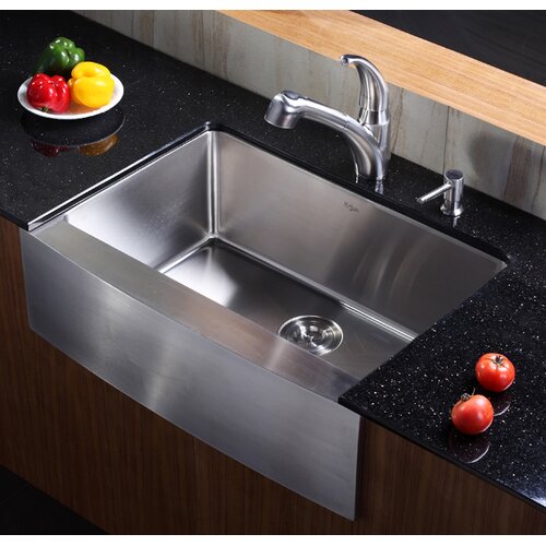 Single Handle Single Hole Kitchen Faucet with Pull out Spray Head by