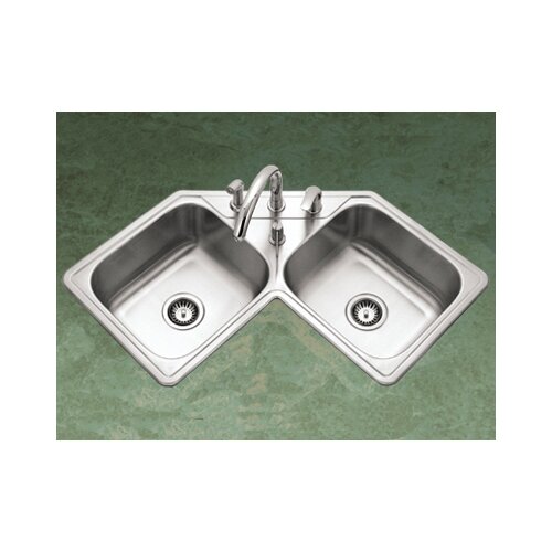 Legend 31.88 x 17 Topmount Corner Bowl Kitchen Sink by Houzer