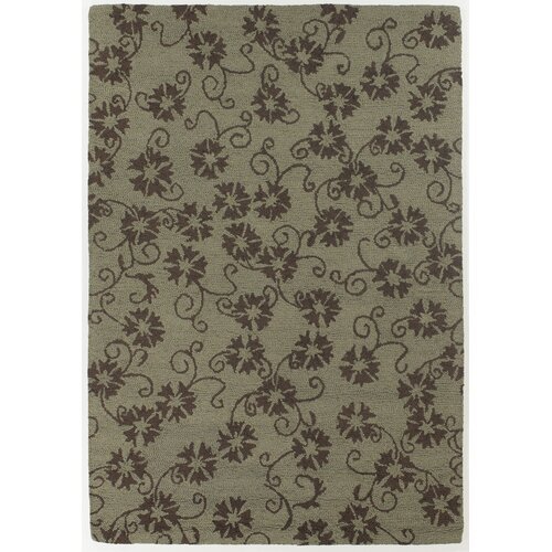 Chandra Rugs INT Brown/Mocha Floral Leaves Area Rug