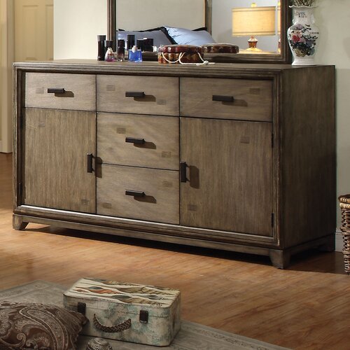 Karla 5 Drawer Combo Dresser with Mirror by Hokku Designs