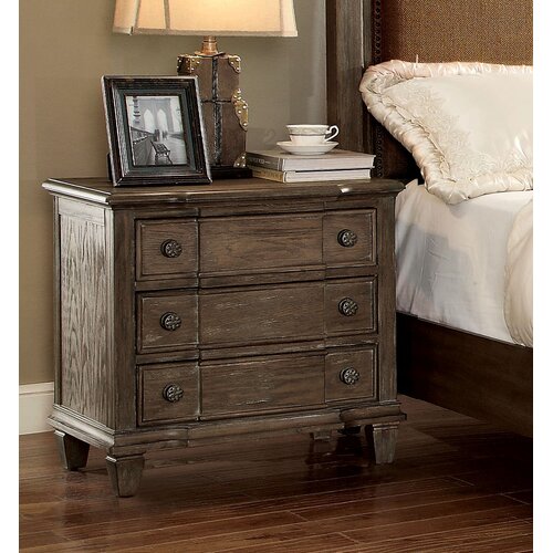 Hokku Designs Maxine 3 Drawer Nightstand