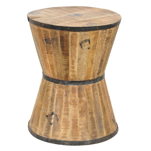 Barrell Hourglass Stool by Kosas Home