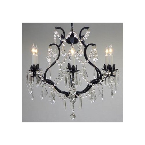 Maria Theresa 6 Light Crystal Chandelier by Harrison Lane